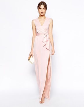 ASOS – Maxi robe portefeuille sans manches style kimono – 45,07€