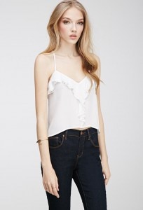 Top à volants croisé dans le dos 10,50€ (Forever 21)