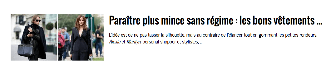 Paraître plus mince grâce aux vêtements