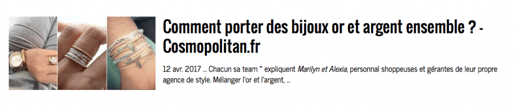 Mélanger or et argent avec ses bijoux